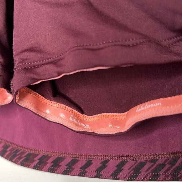 Lululemon Pace Rival Skirt II Shifted Horizon Red Grape Black / Bordeaux Drama - Picture 8 of 15